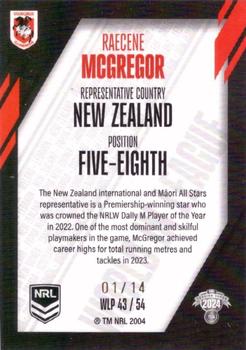 2024 NRL Traders Titanium - World In League Priority #WLP43 Raecene McGregor Back